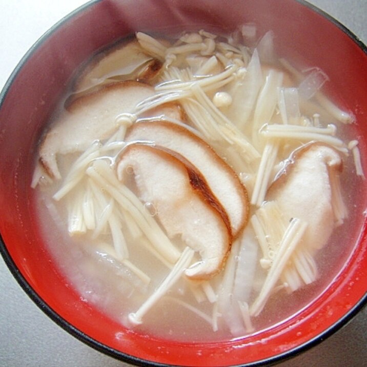 大根とえのき椎茸の味噌汁